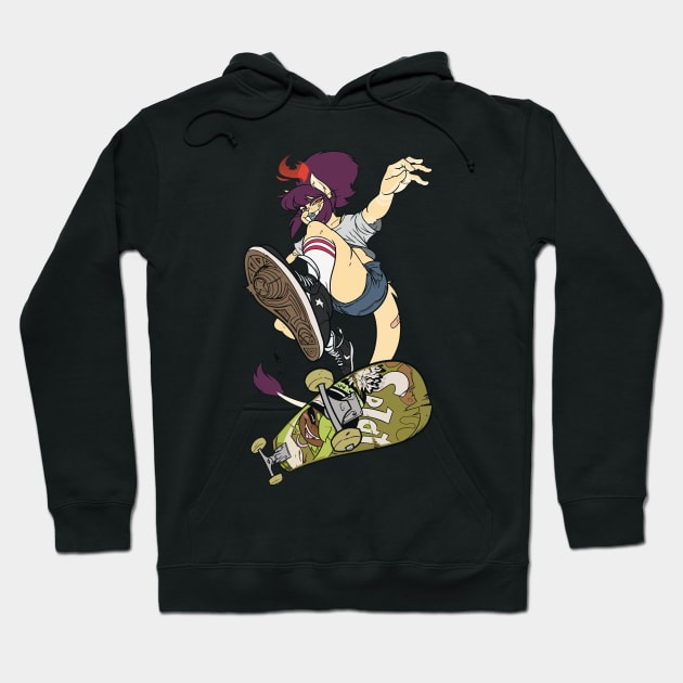 Catgirl Skaters Hoodie by eilotoiu